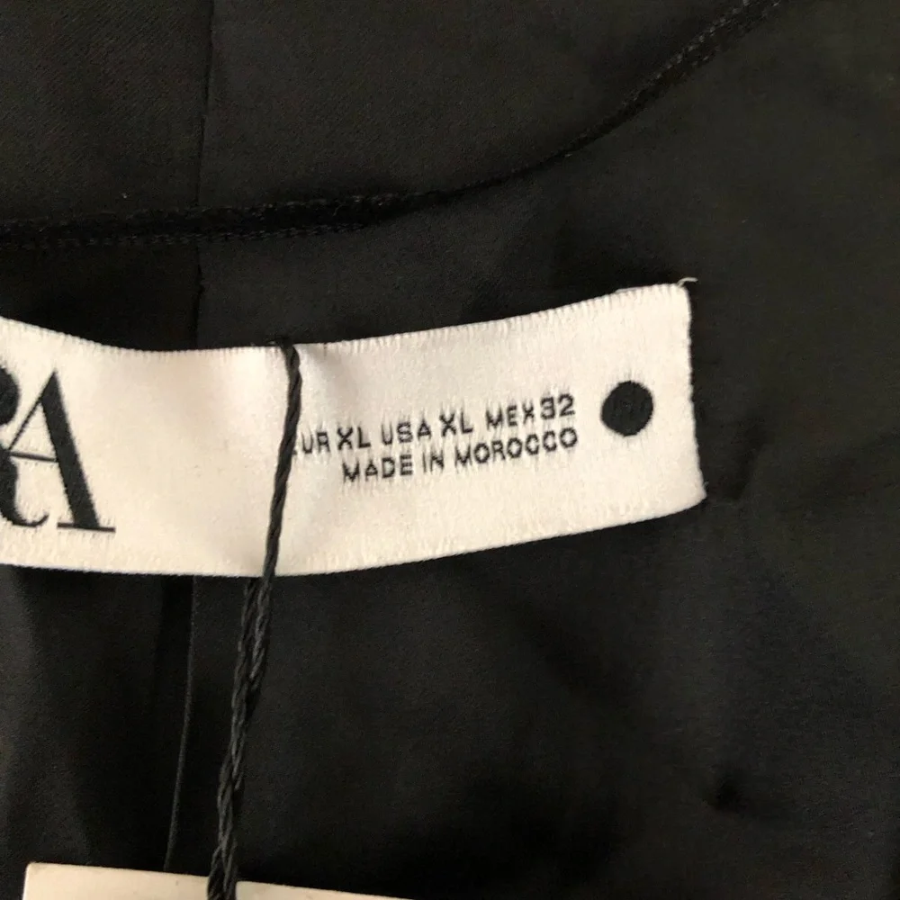 ZARA NWT Geometric Print Satin Blazer Women’s XL - Picture 13 of 15